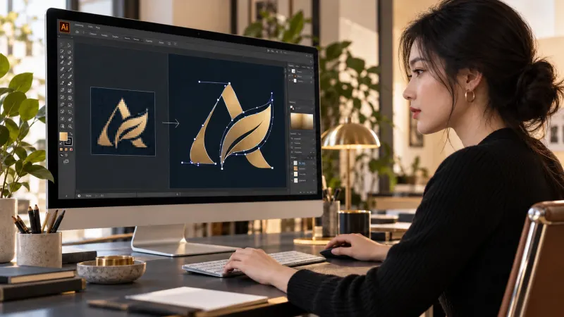 印刷廠或設計公司都會問有沒有Logo原始檔?AI生成的Logo要怎麼做成原始檔呢?